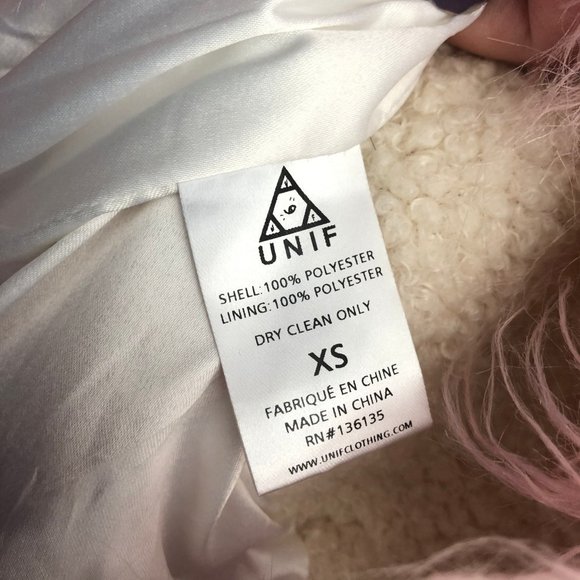 UNIF Gemma Pink Fur Jacket - Size XS - Picture 5 of 6
